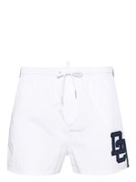 DSQUARED2 short de bain à patch logo - Blanc