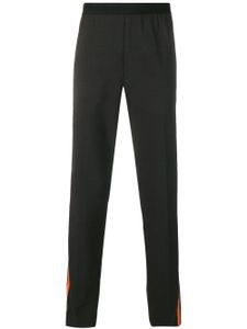 Helmut Lang pantalon à bandes contrastantes - Gris