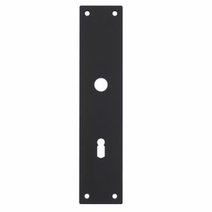 Intersteel renovatieschild rechthoekig 250x55x2mm sleutelgat 72mm - RVS/mat zwart