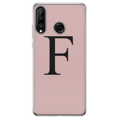 Huawei P30 Lite hoesje ontwerpen - Roze initialen Huawei P30 Lite hoesje ontwerpen - Roze initialen