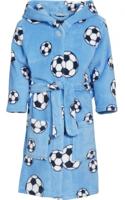 Playshoes badjas Soccer junior fleece blauw maat 146/152