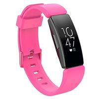 By Qubix - Compatible met Fitbit Inspire 1 / HR/Ace 2 siliconen bandje met gesp - Maat: Small - roze - Compatible fitbit bandje