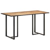 Eettafel 140 cm ruw mangohout - thumbnail