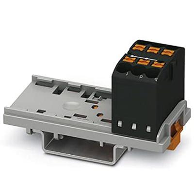 PHOENIX CONTACT PTFIX 6X2,5-NS35 BK verdelerblok, blok met verticale uitlijning, 690 V, 24 A, aantal aansluitingen 6, doorsnede 0,14 mm²-4 mm², AWG: 26-12, breedte 28,6 mm, zwart, 10 stuks