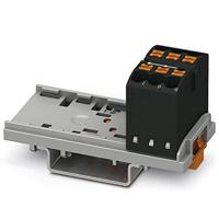 PHOENIX CONTACT PTFIX 6X2,5-NS35 BK verdelerblok, blok met verticale uitlijning, 690 V, 24 A, aantal aansluitingen 6, doorsnede 0,14 mm²-4 mm², AWG: 26-12, breedte 28,6 mm, zwart, 10 stuks