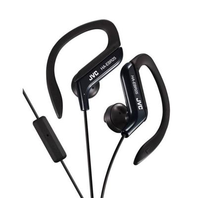 JVC HA-EBR25-B-E Ear clip hoofdtelefoon voor sport met een afstandsbediening en een microfoon