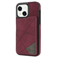 Samsung Galaxy S24 hoesje - Backcover - Pasjeshouder - Portemonnee - Camerabescherming - Stijlvol patroon - TPU - Bordeaux Rood - thumbnail