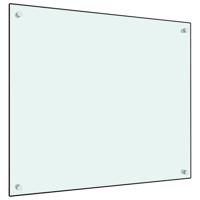 VidaXL Spatscherm keuken 70x60 cm gehard glas wit