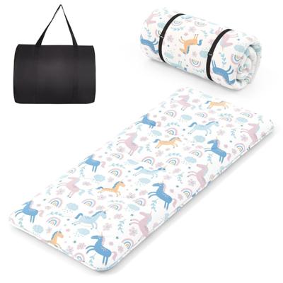 Draagbare Opvouwbare Futonmatras Japanse Futonmatras Wasbare Hoes Vloermatras met Draagtas 90 x 200 cm