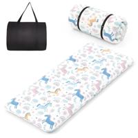 Draagbare Opvouwbare Futonmatras Japanse Futonmatras Wasbare Hoes Vloermatras met Draagtas 90 x 200 cm