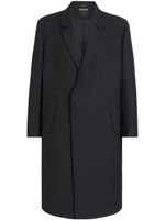 Zegna double-breasted wool-blend coat - Bleu