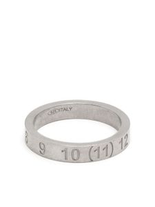 Maison Margiela bague Numerical à design gravé - Argent