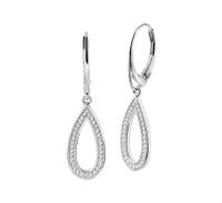 TFT Oorhangers Zirkonia Zilver Gerhodineerd Glanzend 38 mm x 9.8 mm - thumbnail