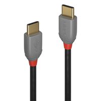 Lindy 36871 1m USB C USB C Mannelijk Mannelijk Zwart, Grijs USB-kabel - thumbnail