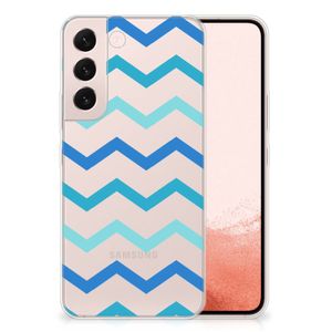 Samsung Galaxy S22 TPU bumper Zigzag Blauw