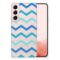 Samsung Galaxy S22 TPU bumper Zigzag Blauw - thumbnail