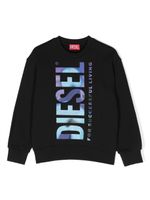 Diesel Kids sweat en coton à logo imprimé - Noir - thumbnail