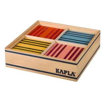 Kapla Houten plankjes set Octocolor 8 kleuren 100 st KAPL172102
