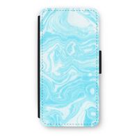 Waterverf blauw: iPhone 7 Flip Hoesje