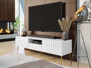 Tv-meubel ARCOSANTI 160 cm 2 deuren 1 lade wit