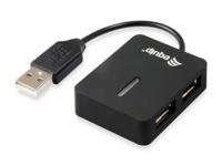 Equip Usb-Hub 4Port Travel USB-hub, zwart