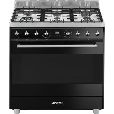 Smeg C9GMNNLK9-1 Gasfornuis Zwart Smeg C9GMNNLK9-1 Gasfornuis Zwart
