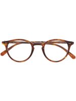 Garrett Leight lunettes de vue à monture ronde - Marron