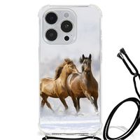 iPhone 14 Pro Max Case Anti-shock Paarden - thumbnail