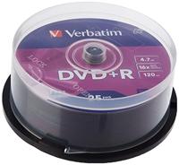 Verbatim DVD onbewerkt Spindel. 25 Stuk