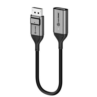 ALOGIC ULDPHDA-SGR video kabel adapter 0,2 m DisplayPort HDMI Zwart, Zilver