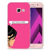 Samsung Galaxy A3 2017 Silicone-hoesje Woman Don't Touch My Phone - thumbnail