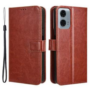 Motorola Moto G Power (2024) Wallet Case met Magnetische Sluiting - Bruin