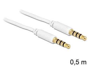 Delock 83439 Kabel Stereo Jack 3,5 mm 4-pins male > male 0,5 m