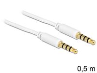 Delock 83439 Kabel Stereo Jack 3,5 mm 4-pins male > male 0,5 m