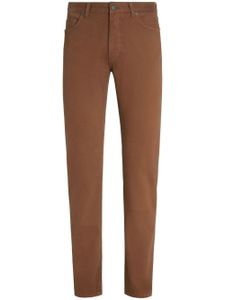 Zegna jean Roccia à coupe slim - Marron