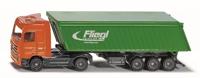 siku 1796, Lorry with Tipper and Semi-Trailer, 1:87, Metal/Plastic, Green/Orange, Removable tarpaulin