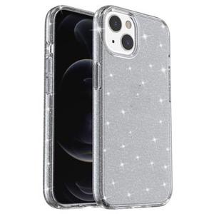 iPhone 15 Stijlvolle Glitter Series Hybrid Case - Grijs