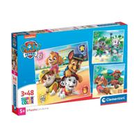 Clementoni Super Color 3in1 Puzzel Paw Patrol 3x48 Stukjes - thumbnail