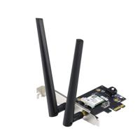 ASUS PCE-AX58BT, AX3000 dual-band PCI-E Wi-Fi 6 (802.11ax) adapter met 2 externe antennes, Ondersteuning van 160MHz, Bluetooth 5.0, WPA3 netwerkbeveiliging