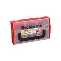 fischer FIXtainer DUOPOWER elektriciens box, professionele pluggenset met universele pluggen 6 x 30 en 8 x 40 inclusief bijpassende schroeven voor alle bouwmaterialen, 220 onderdelen