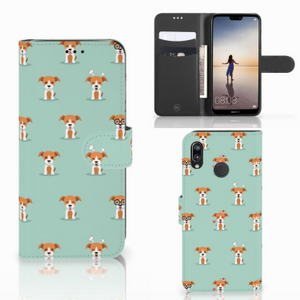 Huawei P20 Lite Telefoonhoesje met Pasjes Pups