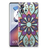 Motorola Edge 30 Fusion TPU Case Purple Flower - thumbnail