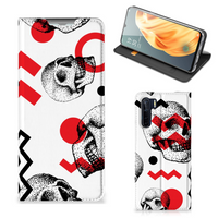 Mobiel BookCase OPPO Reno3 | A91 Skull Red