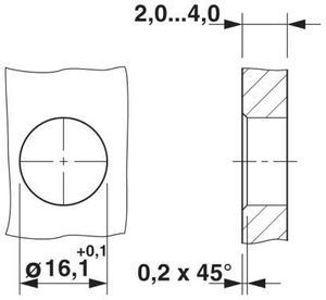 Phoenix Contact 1424326 Sensor/actuator inbouwconnector M12 Aantal polen (sensoren): 4 Bus, inbouw 1 stuk(s)