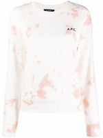 A.P.C. sweat à effet taches de peinture - Blanc