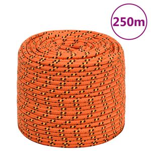 Boottouw 8 mm 250 m polypropyleen oranje