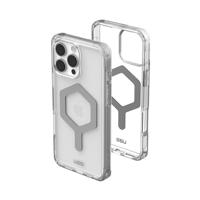 URBAN ARMOR GEAR Plyo MS Case compatibel met Apple iPhone 16 Pro Max case (Draadloos / Magnetisch opladen compatibel, Crash-proof Air-Soft hoeken, Opstaande rand) ijs / zilver
