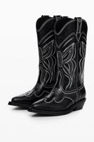 Cowboylaars - BLACK - 38