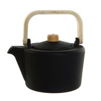 Items Kitchen Theepot - gietijzer - 1300 ml - mat zwart - thumbnail