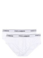 Dolce & Gabbana logo-waistband cotton briefs (pack of two) - Blanc